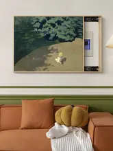 フランス風 モダンリビング用電気メーター箱装飾画【北欧デザイン・シンプル・レトロ】