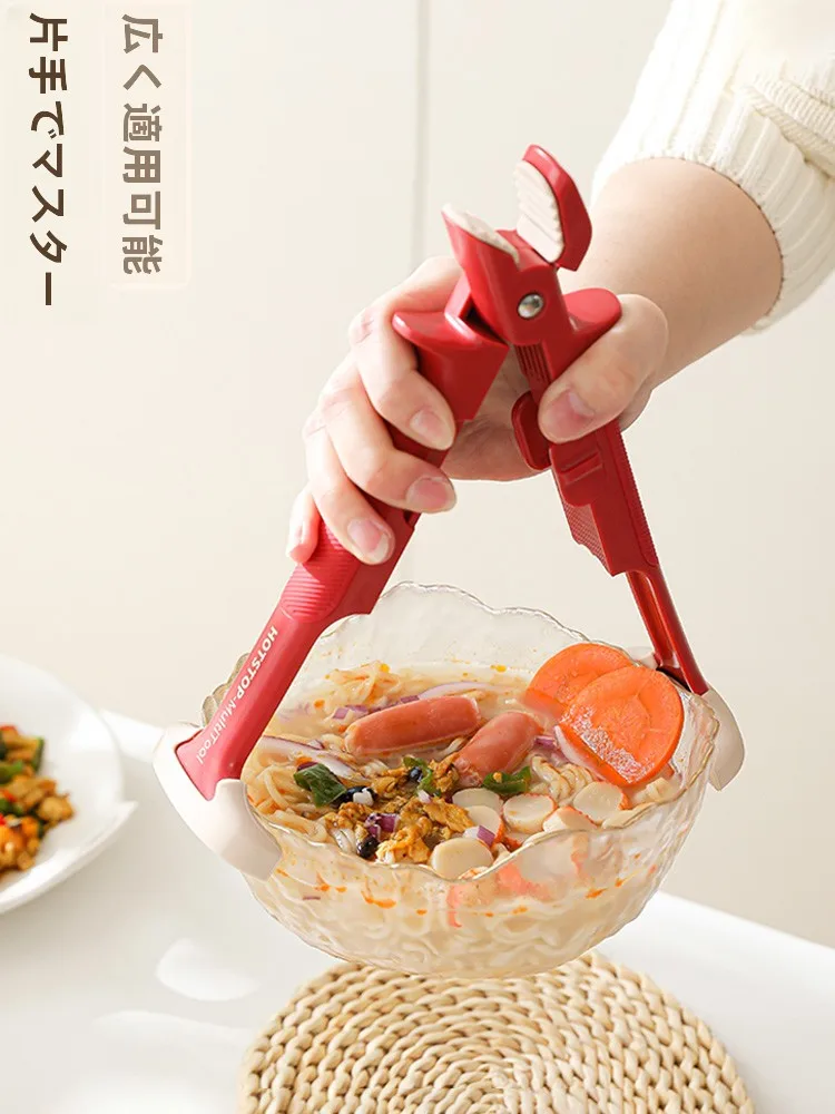 二合一キッチンクランプ：耐熱・滑り止めで鍋や皿をしっかり持つ