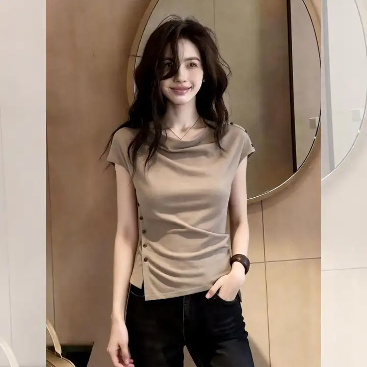 フランス風デザインの魅力的な女性用トップス【個性的で美しい】