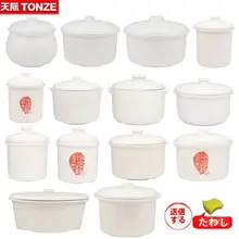陶器製の蓋付き燕窩スープ用蒸し器【家庭用・耐熱・単体使用可】