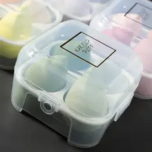 極上の柔らかさ！スラントカットメイクアップスポンジ【乾湿両用・化粧用ケース付き】