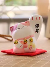 陶製ミニ猫貯金箱【創意誕生日プレゼント・車用装飾・招き猫スタイル】