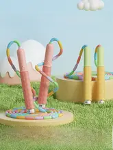 子供用バンブースティック縄跳び【小学生向け・ソフトゴム製・フィットネス用】