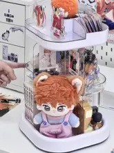 有孔ボード ディスプレイラック 360度回転 卓上 多段 コンパクト アクスタ フィギュア バッジ グッズ 収納