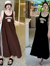 大人向けワンピース【ロング丈・キャミソール・ゆったりサイズ】（セットアップ対応）