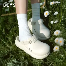 厚底デザインの春夏用パンプス【ユニセックス・軽量・通気性・個性的なルックス】（セットアップ対応）