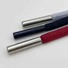 スポーツパンツ用金属製丸型ドローストリング【ポリエス�テル素材・調整可能】