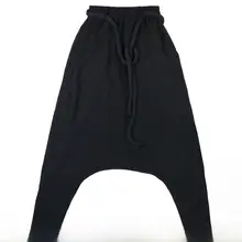 個性的なデザインのルーズフィットハーレムパンツ【ユニセックス・ストリートスタイル・ゆったり】（セットアップ対応）