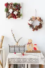 リース 壁掛け オーナメント 松ぼっくり アメリカン風 ウォールアート クリスマス 階段 ドアプレート インテリア
