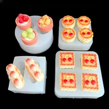 DIYストロベリーとチェリーのサンドイッチシリコン型【お菓子作り用】