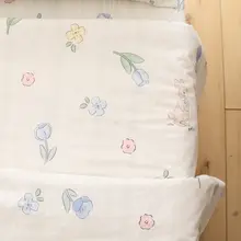 うさぎ柄 シングルベッド用 コットン製布団カバー【200x230cm・学生寮用・全棉】