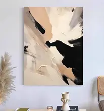 手描き油絵のテクスチャー アート風の抽象装飾画【リビング＆玄関用・立体デザイン】