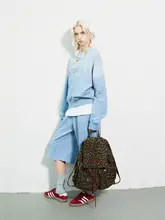 ヴィンテージ風ヒョウ柄キャンバス大容量リュック【カップル向け】
