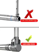 伸縮式バルコニー用洗濯竿【不锈鋼・穴あけ不要・布団干し対応】