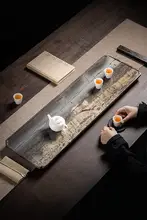 天然石製 高級茶盤【モダンデザイン・禅スタイル・オフィス用】