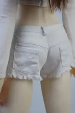 水洗破洞デニムショートパンツ【BJDドール用・多色】（セットアップ対応）