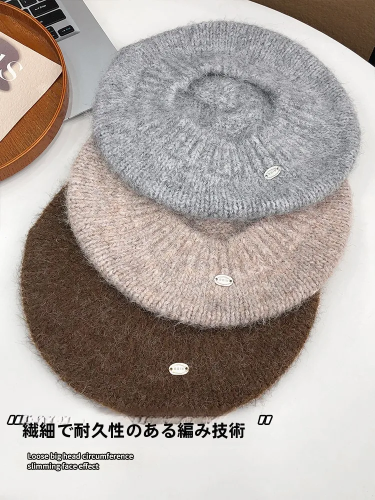 ウールニットベレー帽：レトロデザインと厚手保暖性が特徴の秋冬向けベレー帽