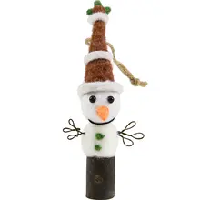 かかし 雪だるま フクロウ ウールフェルト 人形 おもちゃ クリスマス デコレーション 小物