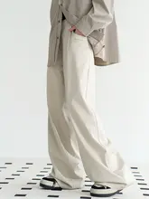 ストレートパンツ 女性 春秋用 ゆったりしたパンツ 単色 ロングパンツ ワイドパンツ