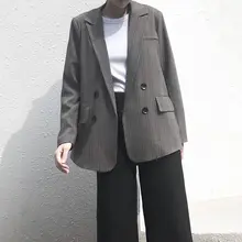 チェック柄 レディースジャケット【長袖・ゆったり・ポケット付き・通勤用】