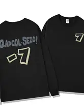 白色アメリカンスタイルの長袖Tシャツ【ゆったりした着心地・春秋向き】