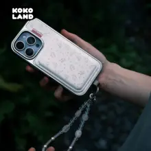 フラワーデザインのマグネットフルカバー携帯電話ケース【スエード調・シルバーフレーム・iPhone用】