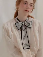 猫科動物デザインのサテンストール【桑蚕丝・首に巻ける】