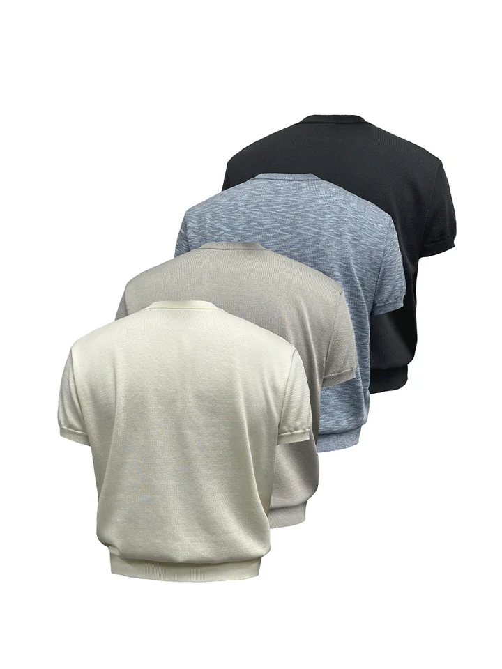 ICE SILK 半袖Tシャツ【極上の柔らかさ・小さめの襟・リブ裾】