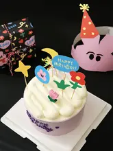 オリジナルうさぎデザインのバースデーハット【パーティー用・ケーキトッパー・インスタ映え】