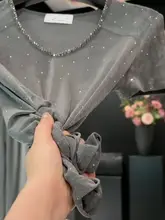 大きいサイズのデザイン性あるストリートスタイルTシャツ【Vネック・短袖・ウエストシェイプ】