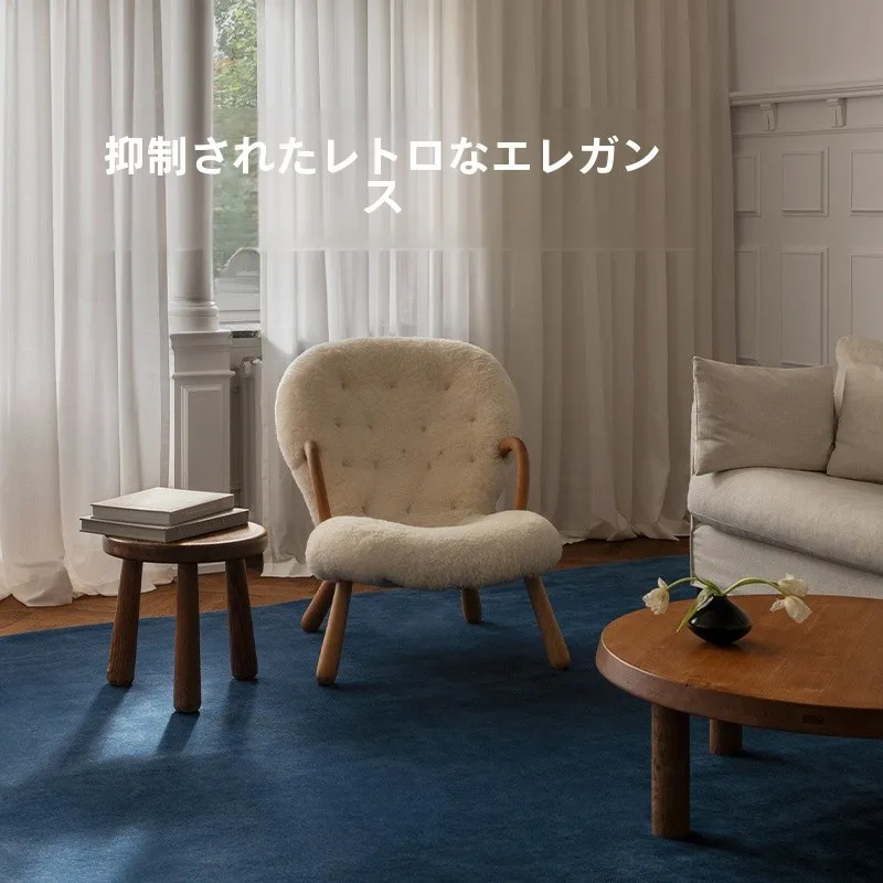 PaaDee ヴィンテージスタイル 純青色ラグ：リビング用シンプルデザインの実用性と吸音性能