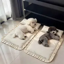可愛いデザインの犬用クールマット【夏用・ソファのクッション・季節問わず対応】