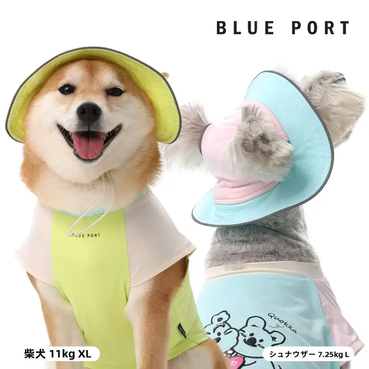 ペット用紫外線遮蔽帽子【犬猫対応・おしゃれデザイン・テディ・フレンチブルドッグ用】