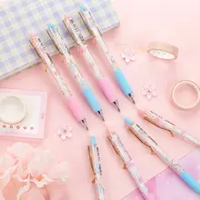 可愛らしい桜とウサギデザインのボールペン【ボックス入り・スチールクリップ・ノック式】