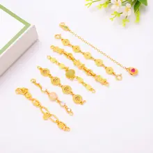 24K金メッキ延長チェーン【ハンドメイド・DIY用・水晶ブレスレット・装飾用チェーン】