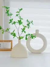 フェイクグリーンのマツゾエモク装飾用フラワーアレンジメント【インテリア・置物・花瓶付き】