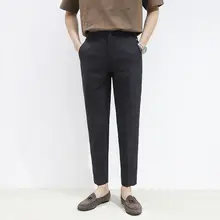 夏用薄手ストレッチパンツ【メンズ・テーパード・九分丈・ノーアイロン】