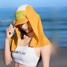 AQUAPLAY 日差しを防ぐ！ダイビング用キャップ【首元保護・アウトドア・ビーチ用】