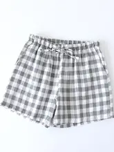 吸汗性に優れたコットン生地の快適なショートパンツ【チェック柄・夏用・ルームウェア】