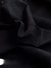 コットン混黒青デニム生地【幅広・洗濯可能・極上の柔らかさ】