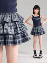 ティアードスカート キッズ ガールズ プリーツ フリル フェミニン 秋冬