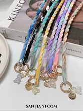 防止落下！グラデーションベアデザインのシリコン携帯ストラップ【汎用性あり】