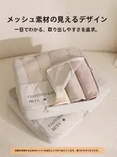 衣類圧縮収納ポーチ 旅行用 スーツケース整理 下着 パンツ 携帯用 コンパクト トラベルオーガナイザー