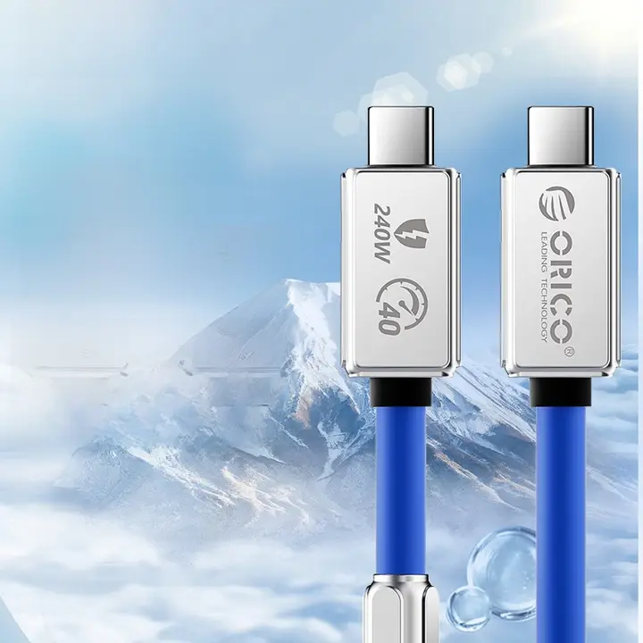 ORICO 双Type-Cデータケーブル【8K映像出力・40Gbps転送・USB4対応・1m・240W急速充電】