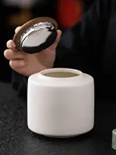 茶葉用セラミック密封容器【小型・贈答用・龍井茶・緑茶・白茶・紅茶・普洱対応】