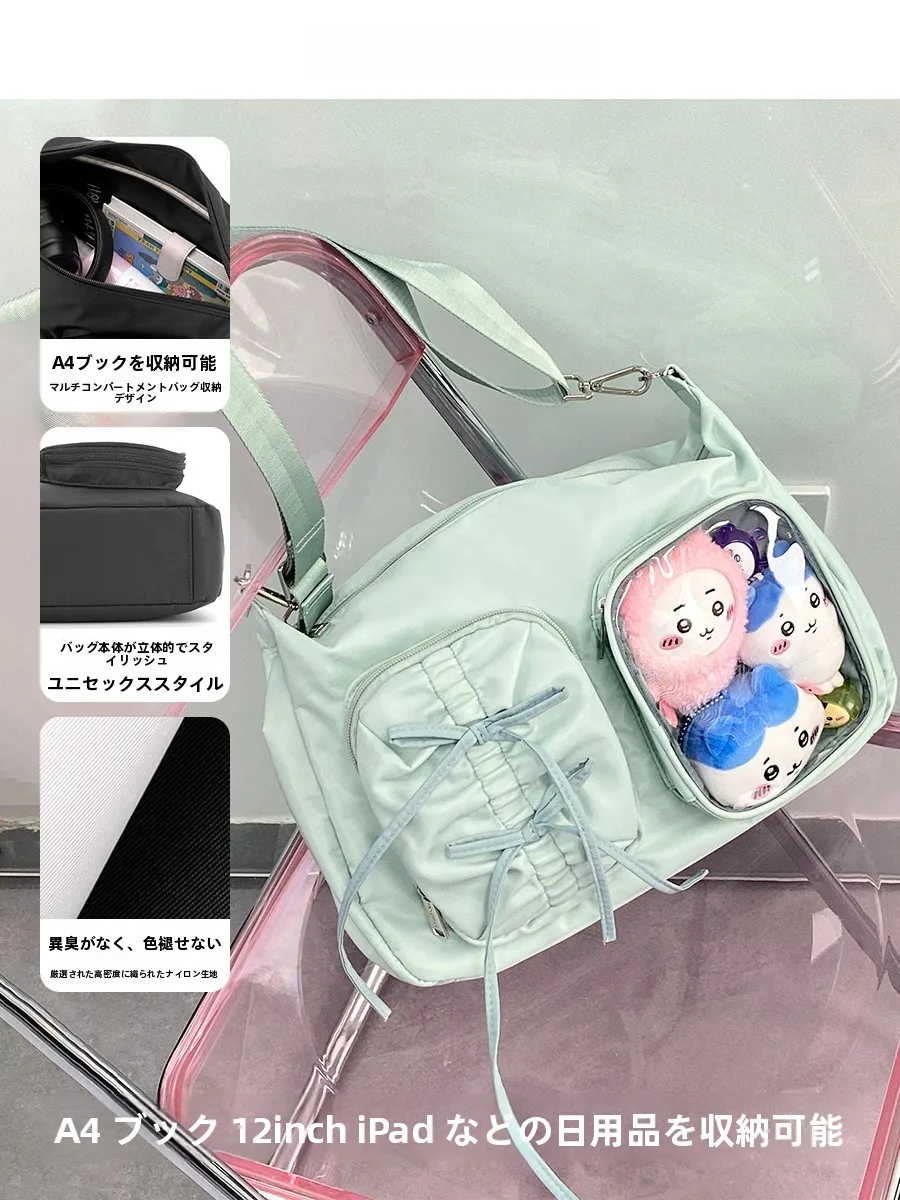 デイリーユースに最適な斜め掛けトートバッグ：小型で軽量なシンプルデザインが体に負担を軽減