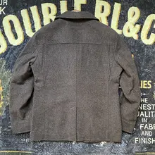 ウール混紡の花柄ハンティングジャケット【アメリカンスタイル・多ポケット・厚手・トレンド】（セットアップ対応）