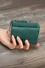 多機能本革ミニ財布【簡約デザイン・ラウンドジッパー・コインケース・カード収納】