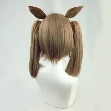 コスプレ用ウィッグ【鮮やかな色合い・ダブルクリップ付き・同色の尻尾】