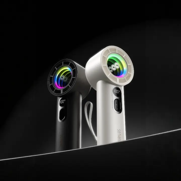 SOTHING 強力USB充電ハンディミニ扇風機【デスク用・静音・化粧鏡付き・アウトドア対応】